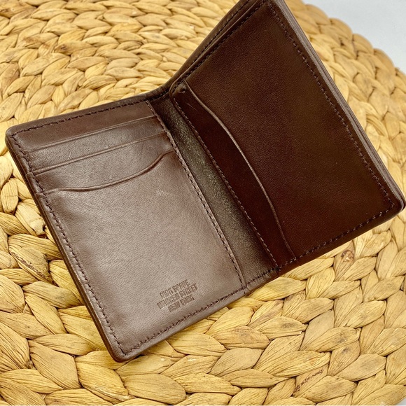 Jack Spade Accessories Jack Spade Grey Canvas Brown Leather Bifold